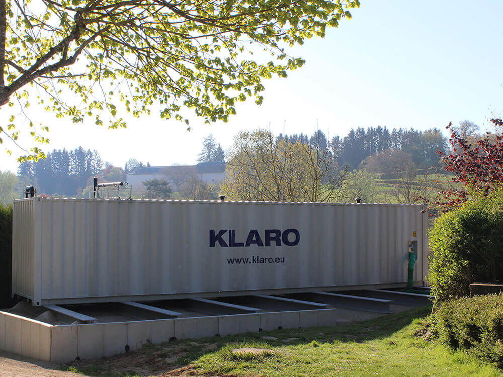 Containerkläranlage in Luxemburg